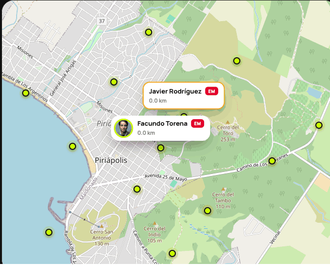 Mapa de Piriápolis con profesionales cerca