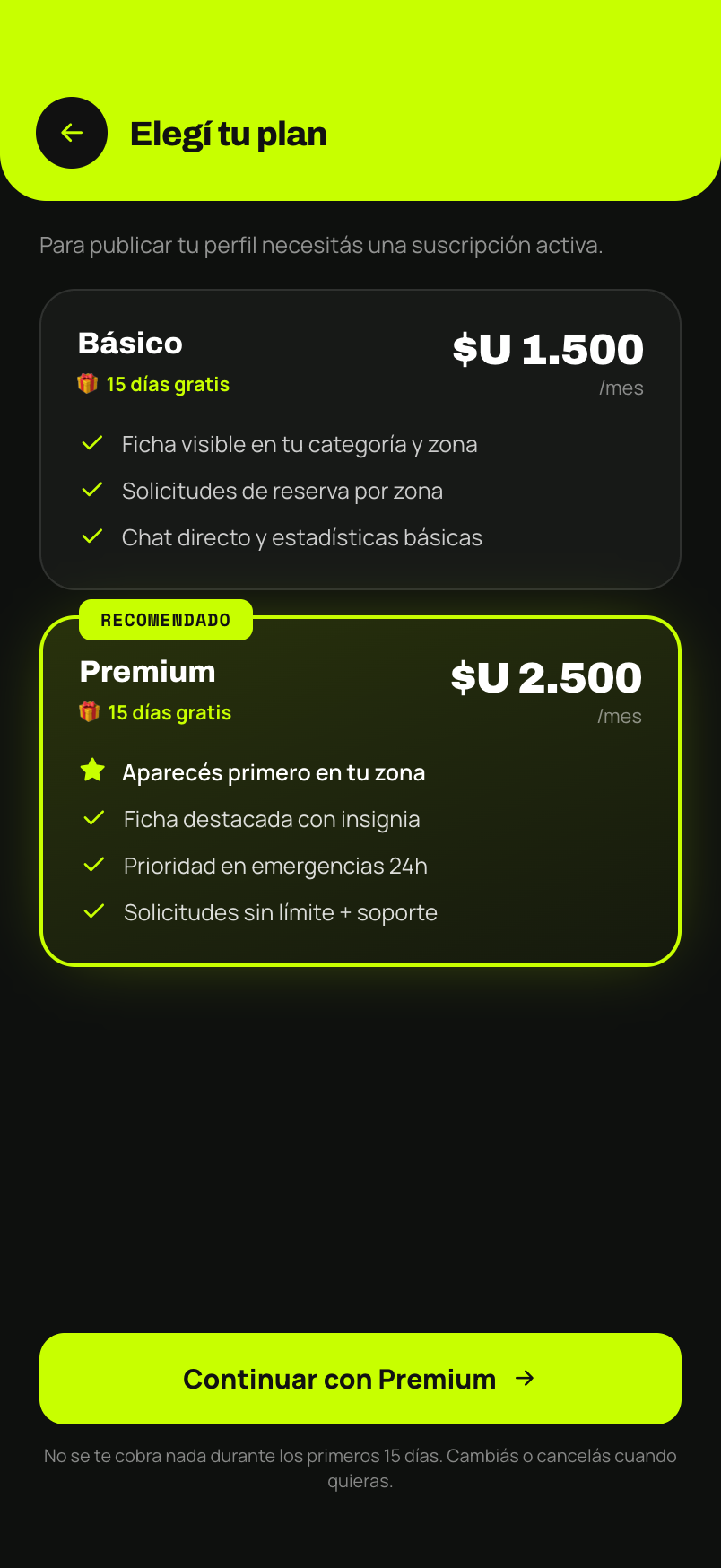 Elegí tu plan